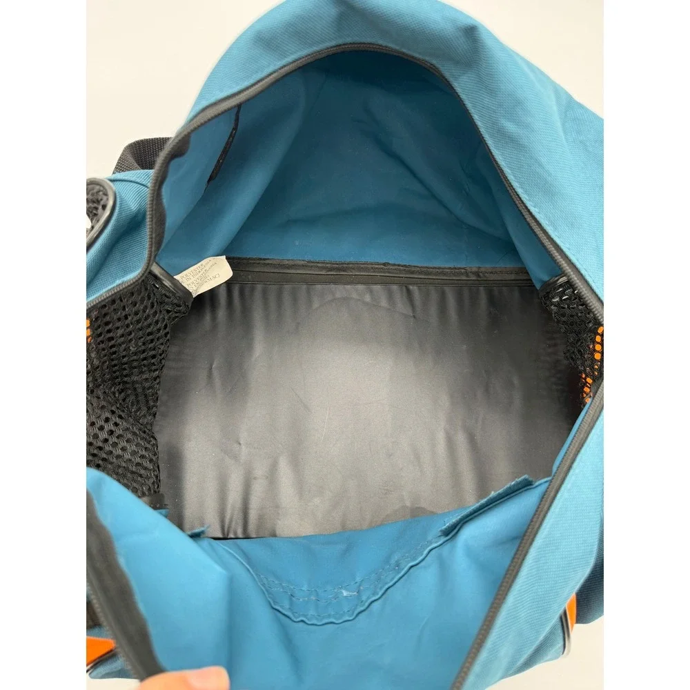 Eastsport Duffel Bag Teal Blue Orange Mesh Pockets Gym Travel Bag